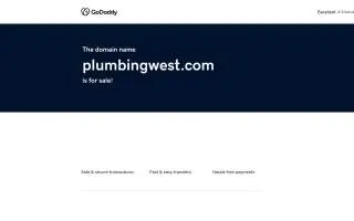 Plumbing West website