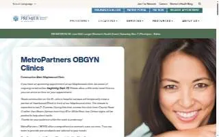 MetroPartners OBGYN - Premier Women's Health of MN website