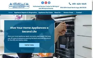 Northland Appliance & Refrigeration Svc & Parts of Lino Lakes website