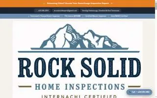 Rock Solid Home Inspections of Maple Grove website