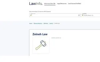 Zeineh Law of Lansing website