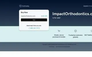 Impact Orthodontics website