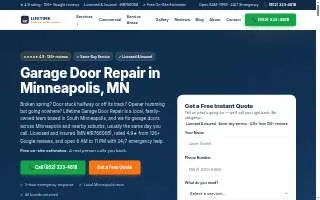 Lifetime Garage Door Repair website