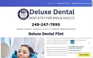 Deluxe Dental Flint website