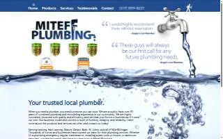 Miteff Plumbing, LLC of Lansing website