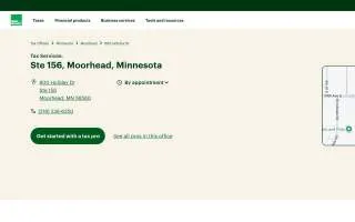 H&R Block of Moorhead website