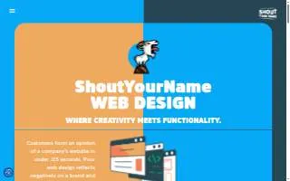 ShoutYourName Web Design of Moorhead website