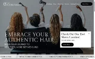 The Curl Salon website