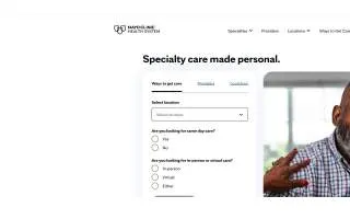 Mayo Clinic Health System - Behavioral Health website