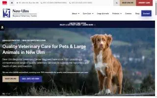 New Ulm Regional Veterinary Center website
