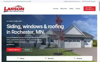 Larson Siding & Windows website