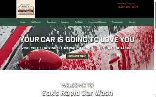 Soks Rapid Car Wash website