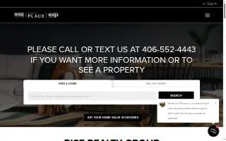 Jason Baker Team at Rise Realty Montana website