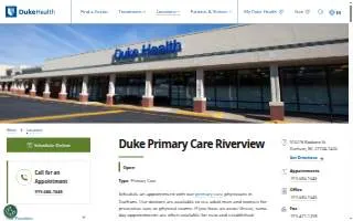 Duke Primary Care Riverview website