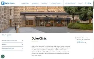 Duke Clinic website