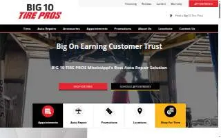 Big 10 Tire Pros of Clinton website
