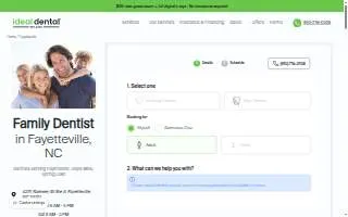 Ideal Dental Fayetteville website