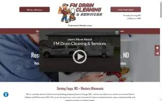 FM Drain Cleaning & Services website