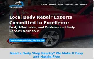 Uptown Automotive Auto Body Shop Repair website