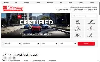Heritage Toyota website