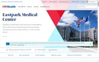 UW Health Eastpark Medical Center website