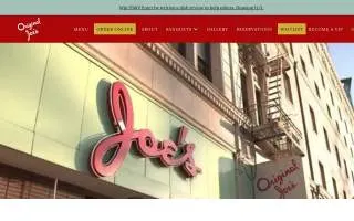 Original Joe's San Jose website