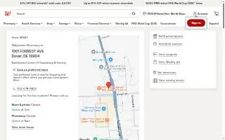 Walgreens of Dover website
