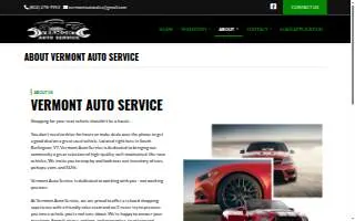 Vermont Auto Service of Burlington website