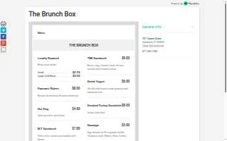 The Brunch Box Hospitality Group website