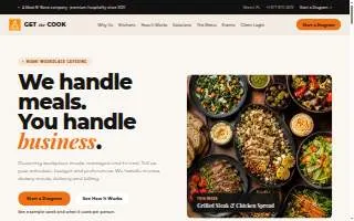 Get The Cook | Catering & Event Planning website