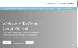 Cape Coral Pet Vet North website