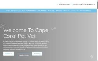 Cape Coral Pet Vet North website