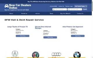 New Car Dealers Dallas website