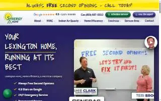 Synergy Home HVAC website