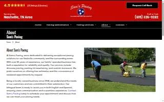 Sam's Paving of Nashville website