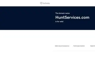 Hunt's Services website