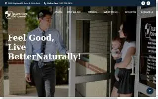 Elevation Chiropractic of Little Rock website