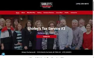 Shirley's Tax Service website