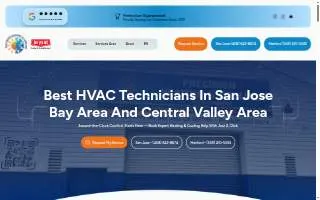 Precision Heating & Cooling of San Jose website