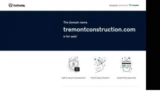 Tremont Construction Management website