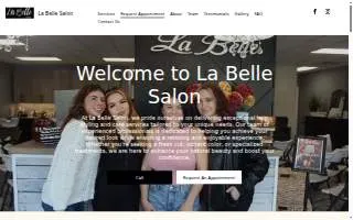La Belle Salon website