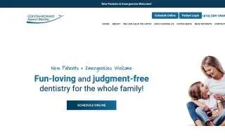 Contemporary Family Dental website