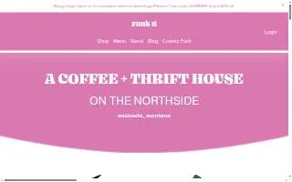 Funk It Coffee and Thrift website