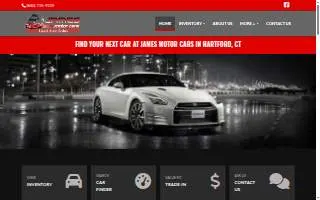 James Motor Cars website