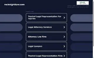 mcknight law of Raleigh website