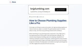 KNJ Plumbing & Heating website