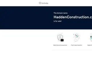 Hadden Construction website
