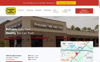 Precision Tune Auto Care of Columbia website