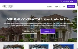 Ohh Hail Contractors of Dallas website