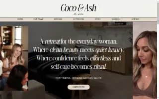 Coco & Ash The Salon website